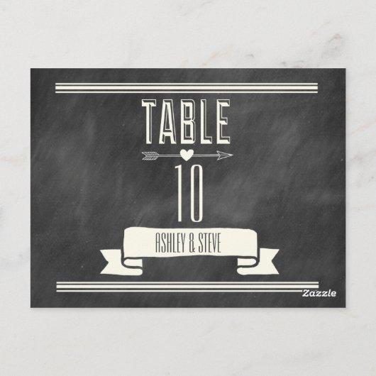 MODERN CHALKBOARD TAFELNUMMERS (Achterkant)