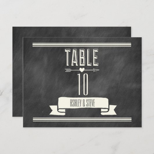 MODERN CHALKBOARD TAFELNUMMERS (Voorkant / Achterkant)