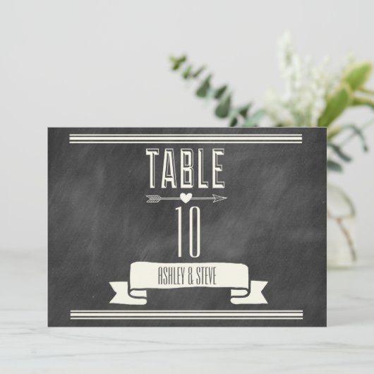 MODERN CHALKBOARD TAFELNUMMERS (Staand voorkant)