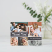 Modern Chalkboard Tweede Baby shower Hartelijk dan Briefkaart (Staand voorkant)