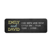 Modern Chalkboard Typography Wedding Labels (Voorkant)