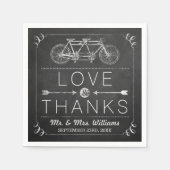 Modern Chalkboard Typography Wedding Napkins Servet (Voorkant)