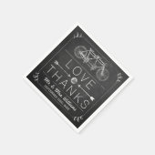 Modern Chalkboard Typography Wedding Napkins Servet (Hoek)