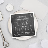 Modern Chalkboard Typography Wedding Napkins Servet