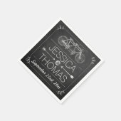 Modern Chalkboard Typography Wedding Napkins Servetten (Hoek)