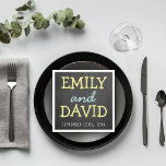 Modern Chalkboard Typography Wedding Napkins Servetten<br><div class="desc">Modern Chalkboard Typography Wedding Napkins. Voeg uw douanetekst aan dit ontwerp toe door de "Edit this design sjabloon"vakjes op de rechterkant van het punt te gebruiken, of de blauwe "pas het"knoop aan om de tekst te schikken, de doopvonten en de kleuren te veranderen en extra informatie of afbeeldingen aan dit...</div>