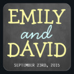 Modern Chalkboard Typography Wedding Stickers<br><div class="desc">Modern Chalkboard Typography Wedding Stickers. Voeg uw douanetekst aan dit ontwerp toe door de "Edit this design sjabloon"vakjes op de rechterkant van het punt te gebruiken, of de blauwe "pas het"knoop aan om de tekst te schikken, de doopvonten en de kleuren te veranderen en extra informatie of afbeeldingen aan dit...</div>