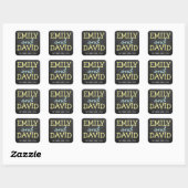 Modern Chalkboard Typography Wedding Stickers (Vel)