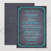 Modern Chalkboard Wedding Invitations Kaart (Voorkant / Achterkant)