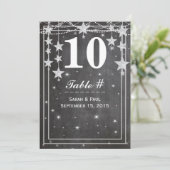 Modern Chalkboard Wedding Table No. Kaart (Staand voorkant)