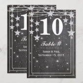 Modern Chalkboard Wedding Table No. Kaart (Voorkant / Achterkant)