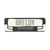 MODERN CHALKBOARD WEDING ADRESETIKETTEN ETIKET (Voorkant)