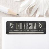 MODERN CHALKBOARD WEDING ADRESETIKETTEN ETIKET (Insitu)