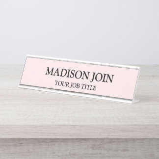 Modern Chambray roze Kantoor Desk Name Bord Bureau Naambordje