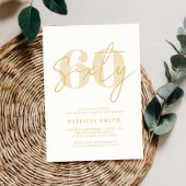 Modern Champagne Elegant 60th Birthday Kaart