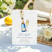 Modern Champagne Engagement Party Invitation Kaart
