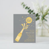 Modern Champagne Klaar voor Pop Baby shower Kaart (Staand voorkant)