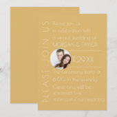 Modern Champagne Tonal Virtual Wedding, foto Kaart (Voorkant / Achterkant)