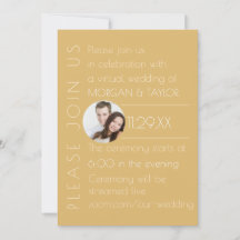 Modern Champagne Tonal Virtual Wedding, foto