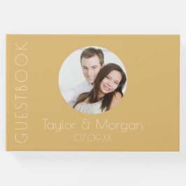 Modern Champagne Tonal Wedding Gastenboek