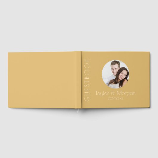 Modern Champagne Tonal Wedding Gastenboek (Volledig)