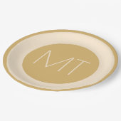 Modern Champagne Tonal Wedding Papieren Bordje (Gekanteld)