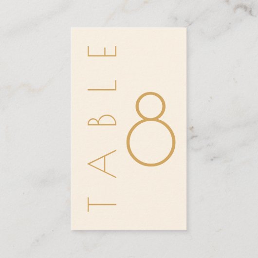 Modern Champagne Tonal Wedding Plaatskaartje (Achterkant)