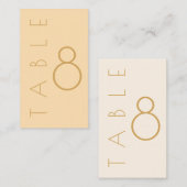 Modern Champagne Tonal Wedding Plaatskaartje (Voorkant / Achterkant)