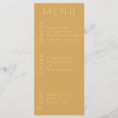 Modern Champagne Tone on Tone Wedding menu (Voorkant)