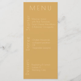 Modern Champagne Tone on Tone Wedding menu