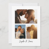 Modern Champagne Tower Photo Engagement Kaart (Achterkant)