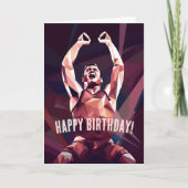 Modern Champion Wrestler Birthday Kaart (Voorkant)