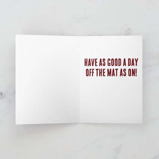 Modern Champion Wrestler Birthday Kaart (Binnen)