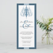 Modern Chandelier Wedding Invitation Kaart (Staand voorkant)