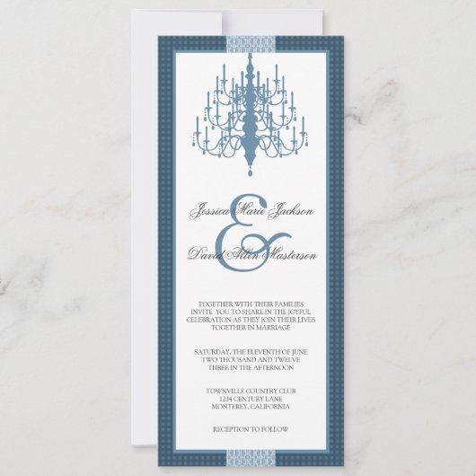 Modern Chandelier Wedding Invitation Kaart (Voorkant)