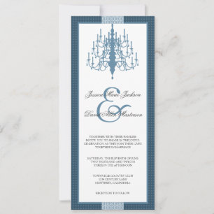 Modern Chandelier Wedding Invitation Kaart