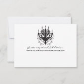 Modern Chandelier Wedding Invitation RSVP Kaartje (Achterkant)