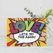 Modern 'Change the Date' stripboek leuk Kaart (Staand voorkant)