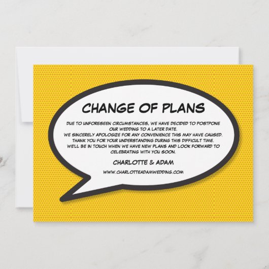 Modern 'Change the Date' stripboek leuk Kaart (Achterkant)