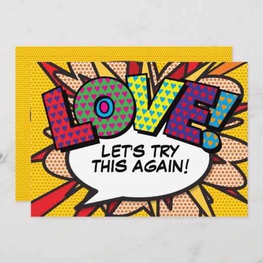 Modern 'Change the Date' stripboek leuk Kaart (Voorkant / Achterkant)