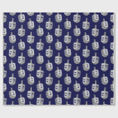 Modern Chanoeka patroon Cadeaupapier (Vlak)