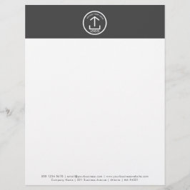 Modern Charcoal Corporate Business Logo Letterhead Briefhoofd