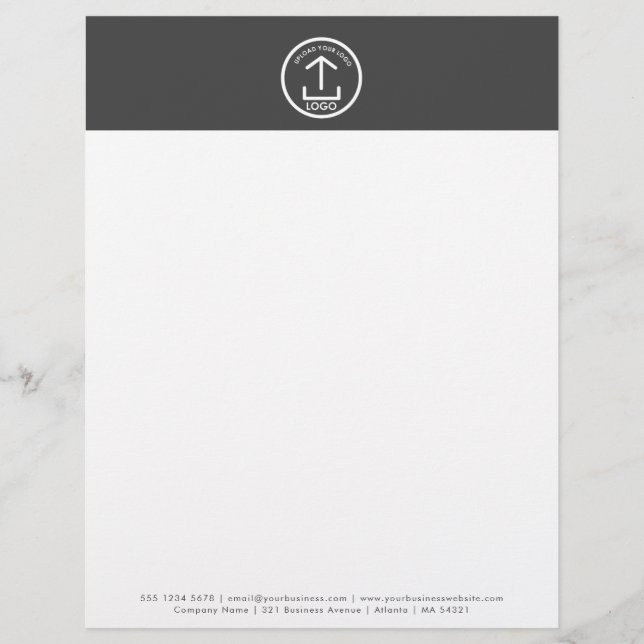 Modern Charcoal Corporate Business Logo Letterhead Briefhoofd (Voorkant)
