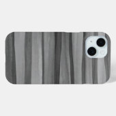 Modern Charcoal Grey Waterverf Lijnen Patroon Case-Mate iPhone Case (Achterkant (horizontaal))