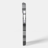 Modern Charcoal Grey Waterverf Lijnen Patroon Case-Mate iPhone Case (Achterkant / Links)