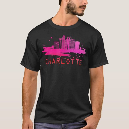 Modern Charlotte Cityscape - Charlotte North T-shirt (Voorkant)