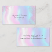 Modern charming, kant, holografisch Yoga Visitekaartje (Voorkant / Achterkant)