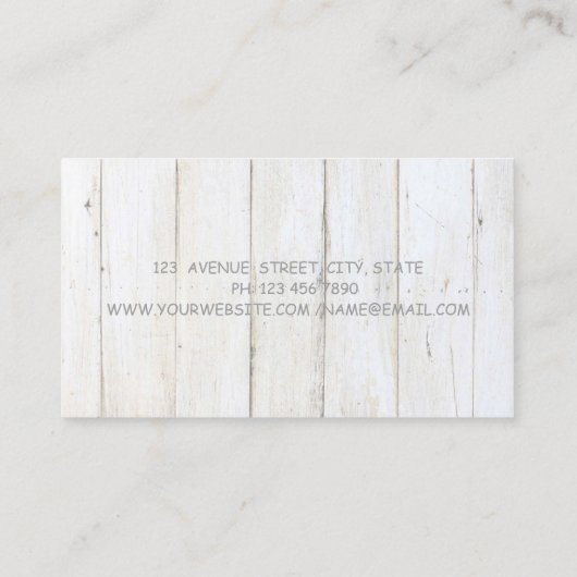 Modern charming, kant, houtextuur visitekaartje (Achterkant)