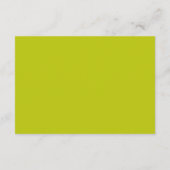 Modern Chartreuse Minimalist Wedding Informatiekaartje (Achterkant)