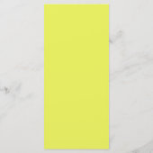 Modern Chartreuse Persimmon Elegant Wedding Menu (Achterkant)